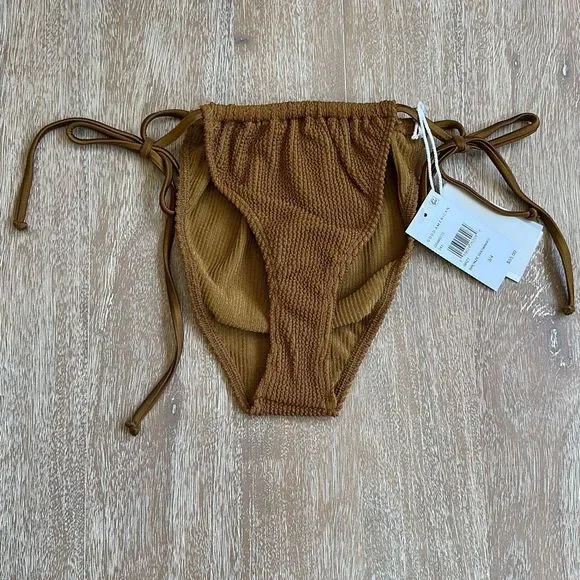 Good American Always Fits Tiny Ties Bottom in Bronze Brown 001 Size 3/4 - Picture 6 of 10